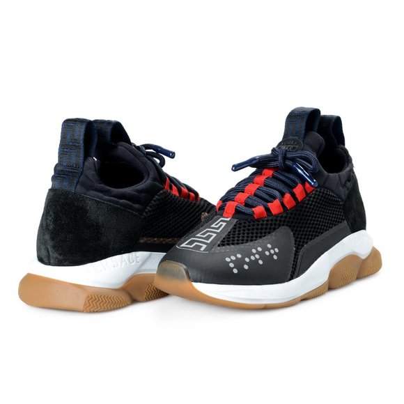 Versace Women's Chain Reaction Leather Sneakers - Picture 8 of 8